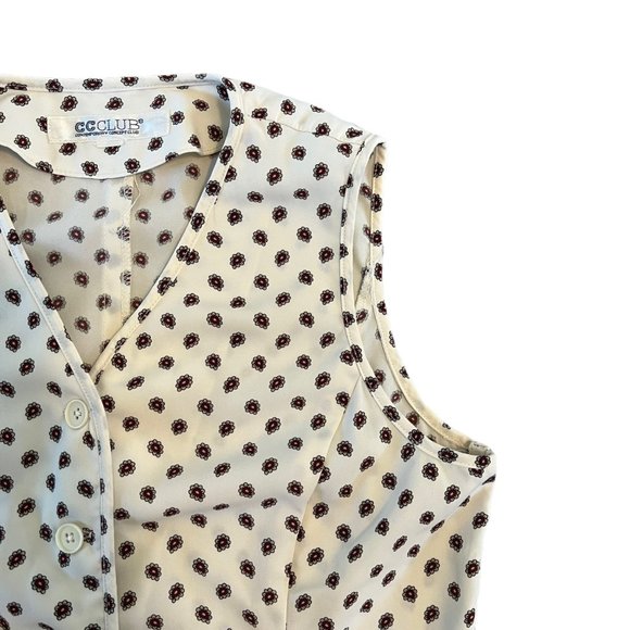 Vintage Groovy Flower Power Novelty Print Top - Picture 4 of 6